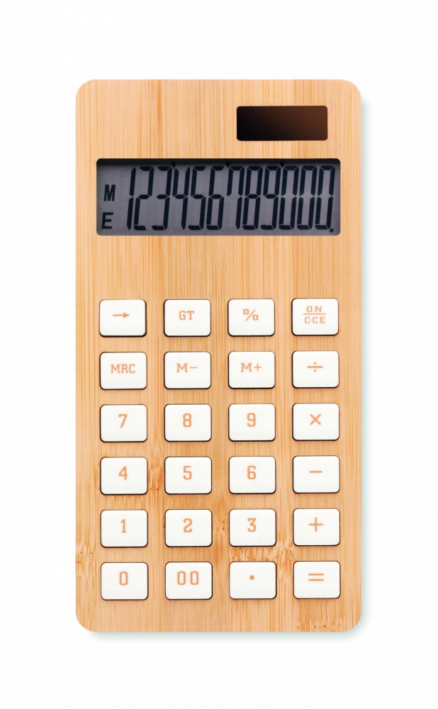 Logo trade promotional gifts image of: 12 digit bamboo calculator