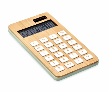 Logo trade advertising products image of: 12 digit bamboo calculator