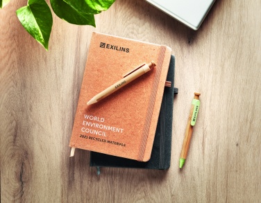 Logotrade business gifts photo of: Recycled Leather A5 notebook
