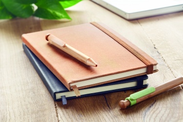 Logotrade promotional product picture of: Recycled Leather A5 notebook