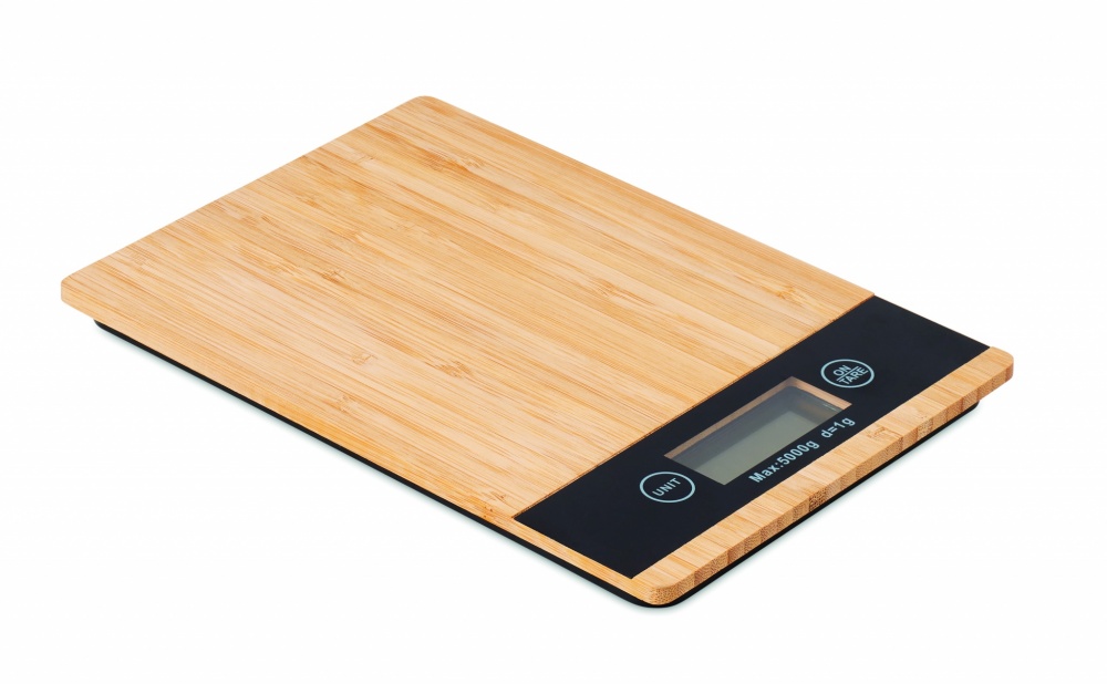Logo trade advertising products image of: Bamboo digital kitchen scales