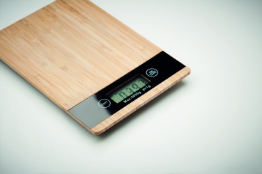 Logo trade corporate gift photo of: Bamboo digital kitchen scales