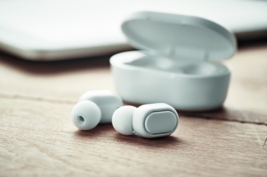Logo trade promotional giveaways image of: Recycled ABS TWS earbuds