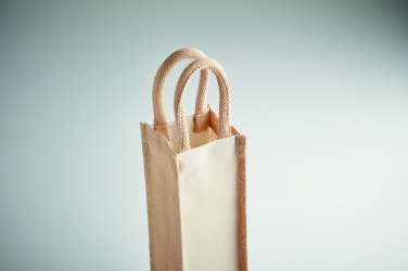 Logo trade corporate gifts picture of: Jute wine bag for one bottle