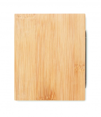 Logo trade advertising products image of: Bamboo pen holder and LCD clock