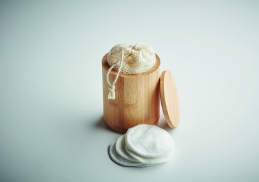 Logo trade promotional product photo of: Bamboo fibre cleansing pad set