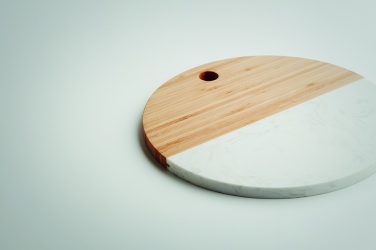 Logo trade business gift photo of: Marble/ bamboo serving board