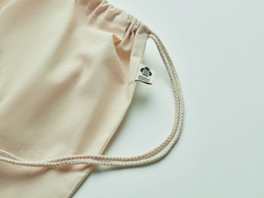 Logo trade advertising products image of: Organic cotton drawstring bag