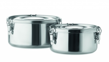 Logo trade business gift photo of: Set of 2 stainless steel boxes