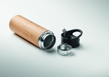 Logo trade corporate gift photo of: Double wall bamboo flask 450ml