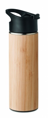 Logotrade promotional giveaway image of: Double wall bamboo flask 450ml