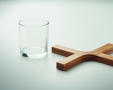 Logo trade promotional giveaway photo of: Bamboo foldable pot stand