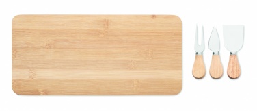 Logotrade promotional products photo of: Bamboo Cheese board set Leipzig