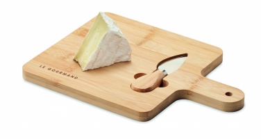 Logotrade business gift image of: Cheese board set in bamboo Bremen