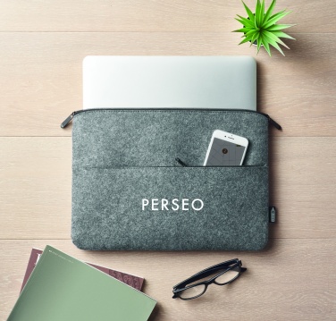 Logotrade corporate gift image of: RPET felt zipped laptop bag