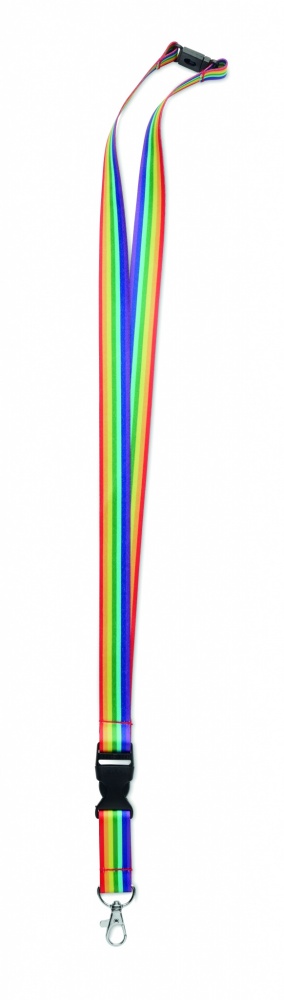 Logotrade business gift image of: Rainbow RPET lanyard