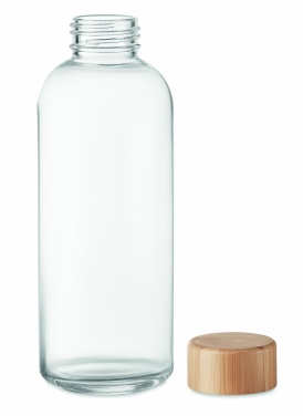 Logotrade promotional items photo of: Glass bottle 650ml bamboo lid
