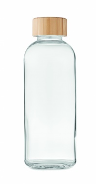 Logotrade business gift image of: Glass bottle 650ml bamboo lid