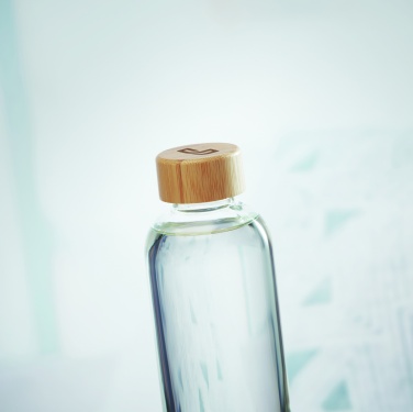 Logotrade advertising product image of: Glass bottle 650ml bamboo lid