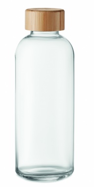 Logotrade promotional gift image of: Glass bottle 650ml bamboo lid