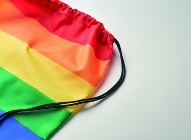 Logotrade promotional merchandise photo of: Rainbow RPET drawstring bag