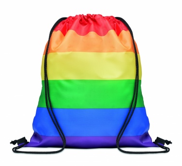 Logotrade promotional product picture of: Rainbow RPET drawstring bag