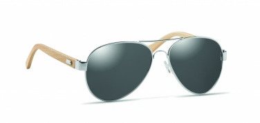 Logo trade advertising products picture of: Bamboo sunglasses in pouch TARTU