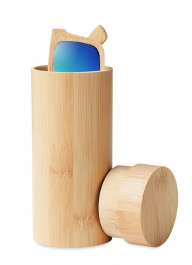 Logo trade business gift photo of: Sunglasses and case in bamboo KEILA