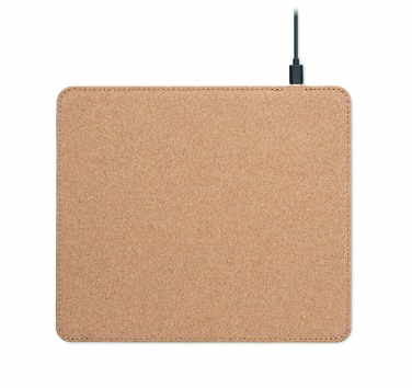 Logotrade promotional giveaway image of: Cork mouse mat charger 15W