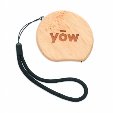 Logo trade corporate gift photo of: Measuring tape in bamboo 2m