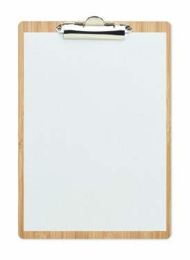 Logo trade business gifts image of: A4 bamboo clipboard