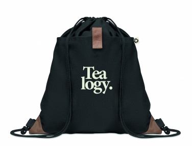 Logo trade business gift photo of: Recycled cotton drawstring bag
