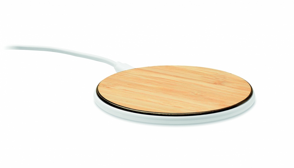 Logotrade promotional item image of: Bamboo wireless charger 10W