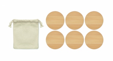 Logotrade promotional merchandise picture of: Set of 6 bamboo coasters