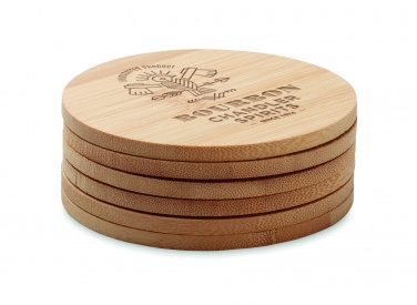 Logotrade promotional products photo of: Set of 6 bamboo coasters