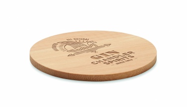 Logo trade promotional items picture of: Bamboo round coaster