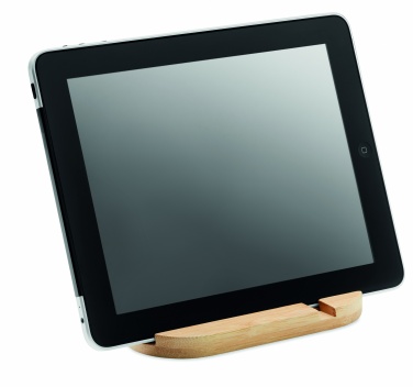Logo trade promotional products image of: Bamboo tablet/smartphone stand