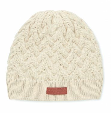 Logotrade advertising product image of: Cable knit beanie in RPET