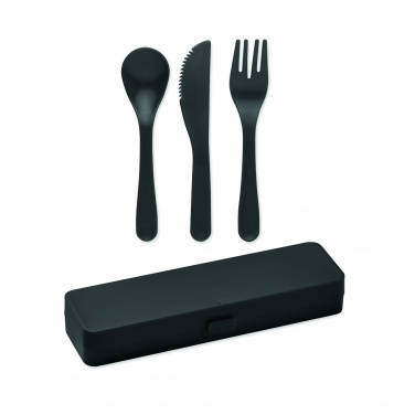 Logo trade corporate gift photo of: Cutlery set recycled PP