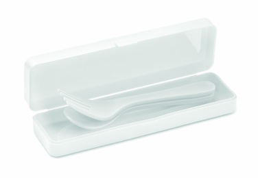 Logo trade promotional merchandise picture of: Cutlery set recycled PP