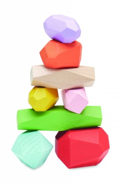 Logotrade promotional gift image of: 8 stacking wood rocks in pouch