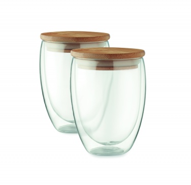 Logo trade promotional merchandise photo of: Set of 2 glasses 350 ml in box
