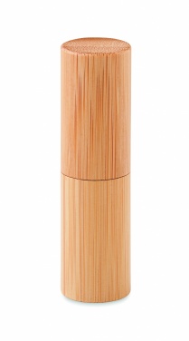 Logo trade promotional giveaway photo of: Lip balm in bamboo tube box
