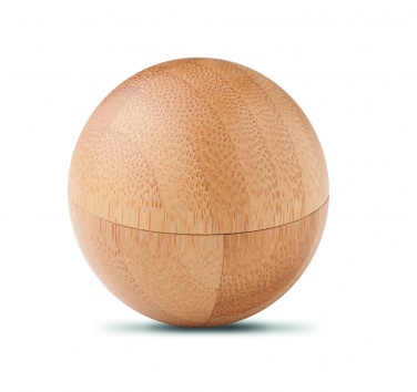 Logotrade promotional merchandise picture of: Lip balm in round bamboo case