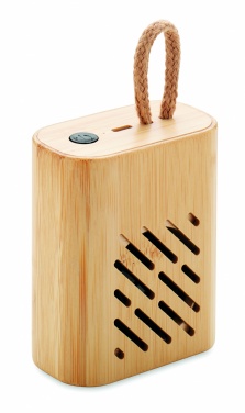 Logo trade promotional items picture of: 3W Bamboo wireless speaker