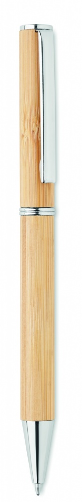Logo trade promotional gifts image of: Bamboo twist type ball pen