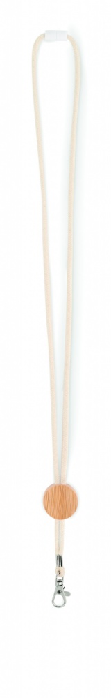 Logo trade promotional giveaway photo of: Cotton Lanyard with metal hook