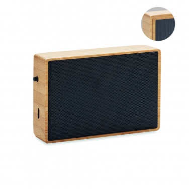 Logotrade corporate gift image of: Solar bamboo wireless speaker