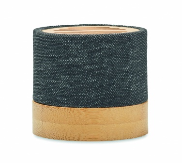 Logo trade promotional gift photo of: Bamboo RPET wireless speaker