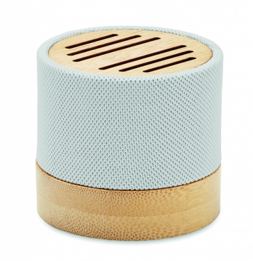 Logotrade promotional giveaway image of: Bamboo RPET wireless speaker